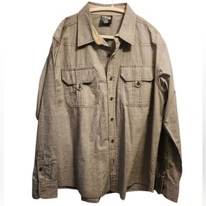 Mecca USA Mens XL Tan Plaid Long Sleeve Button Up Urban Cowboy Y2K 00 Streetwear